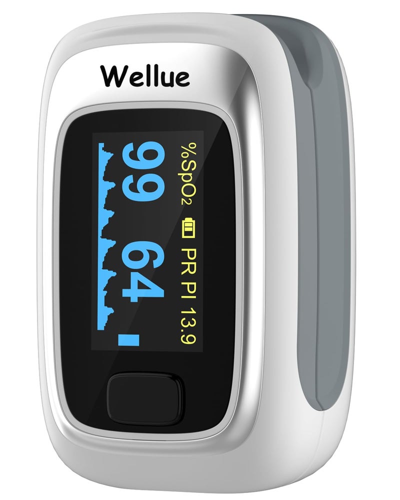 ViATOM Pulse Oximeter, Oxygen Monitor Finger Adults, Oximeter Approved UK for Heart Rate Blood Oxygen Saturation with Vibration Alert for Sleep with Bluetooth App